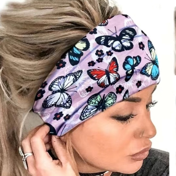 NWT BOHO GEOMETRIC PLAID WIDE KNOT HEADBAND SWEATBAND ONE SIZE - Picture 2 of 6